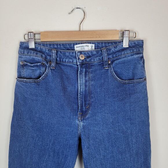 Abercrombie & Fitch Jeans Womens 28 6 Blue Denim The Mom High Rise Pants Casual - Picture 2 of 8